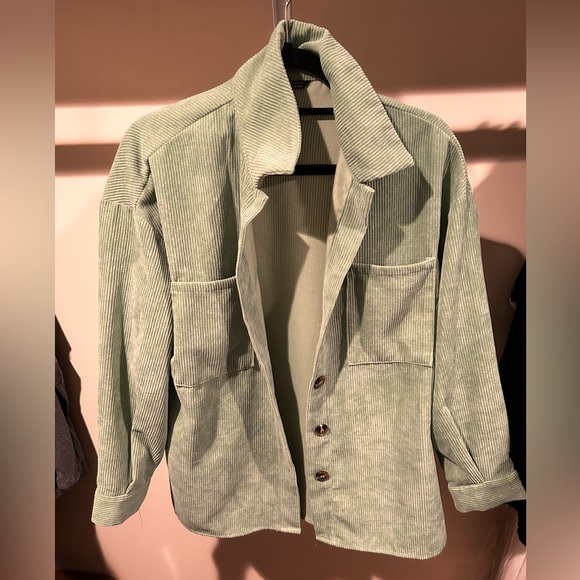Corduroy jacket green - Picture 1 of 5